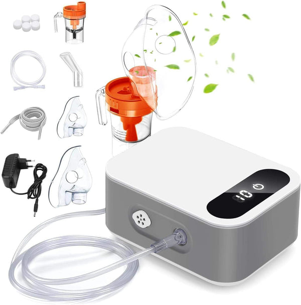 Nebuliser Machine for Adults, Perfect Inhaler with 2 Masks & Mouthpiece, Easy to Use and Clean, Portable Nebulizer for Travel and Home Use