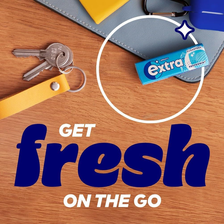 Peppermint Sugar Free Chewing Gum - Long-Lasting, Fresh Flavour - with Xylitol to Support Healthy Teeth and Gums, 30 Packs of 10 (300 Pieces)