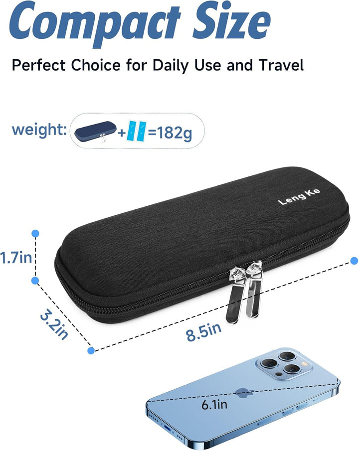 Medication Cooler Travel Case - Monjaro Travel Case with 2 Ice Packs, Medicine Cool Bag for Diabetic Supplies, Keep Medicine Cool While Traveling (Black)