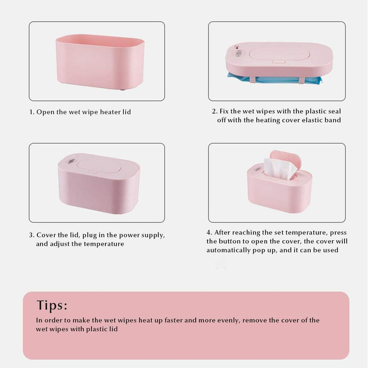 Baby Wipes Warmer for Babies, Diaper Wipe Warmer with Adjustable Temperatures