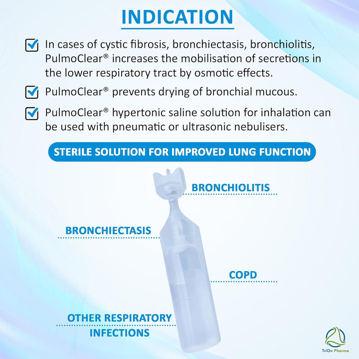 Sterile Hypertonic Saline 7% Solution for Inhalation - 60X4Ml Single-Dose Vials for Inhalation (Pack of 60 Vials) – Preservative Free