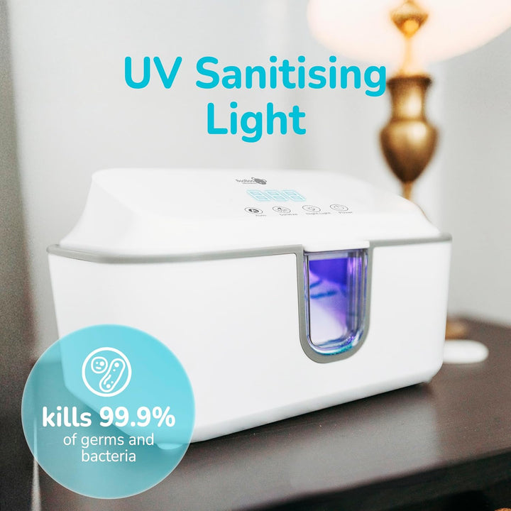 Booboo ® Baby Wipe Warmer with UV Sanitiser | Wipe Warmer for Babies Including Night Light | Large Capacity Wet Wipe Dispenser | X3 Precise Temperature Modes with Fast Heating