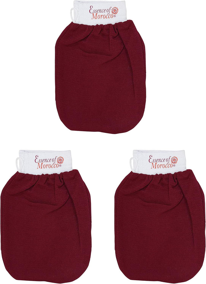 Moroccan Exfoliating Kessa Glove Hammam Scrub Mitt Made in Morocco Premium Quality Helps Cleanse Skin, Remove Fake Tan and Ingrown Hair (Pack of 1)