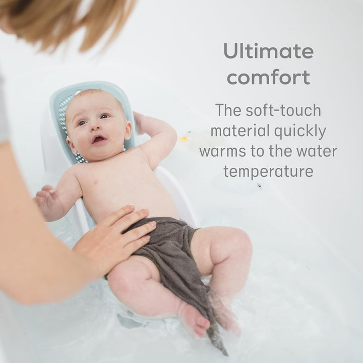 Soft Touch Mini Bath Support- Aqua - Newborn Bath Seat, Infant Bathing, Non-Slip, Easy Clean