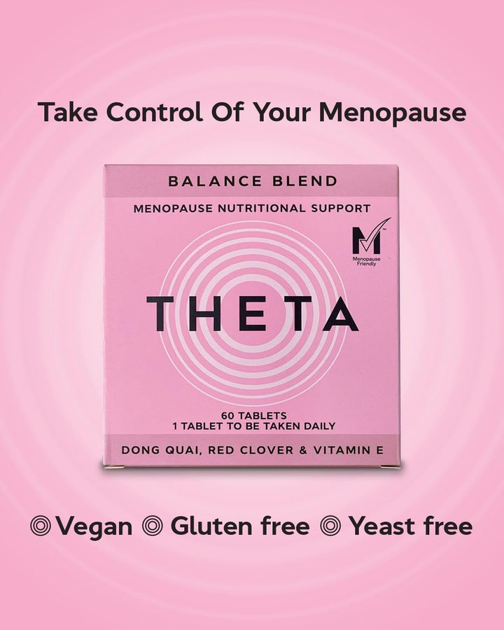 Balance Blend Menopause & Perimenopause Supplement for Symptom Relief | Specific Blend of Dong Quai, Red Clover & Vitamin E to Ease Hot Flushes, Night Sweats & More | 60 Mtick Certified Tablets