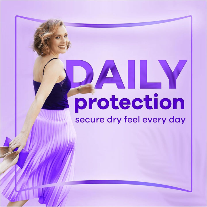 Daily Protect Extra Long Panty Liners 38 Liners, Odour Lock, Comfortable with Side Protection Barriers