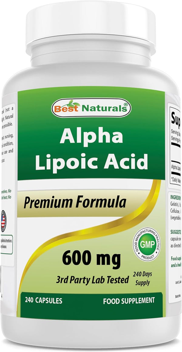 Alpha Lipoic Acid 600 Mg 240 Capsules (240 Count (Pack of 1))