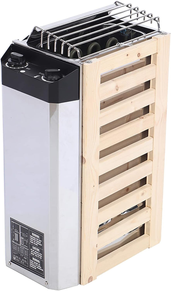 3KW Internal Control Type Stainless Steel Sauna Stove Heater Heating Tool Electric Wet Dry Sauna Heater for Sauna Room 220V for Sauna Heater Stove