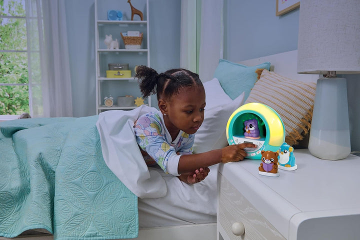 Leapstory Sleep Trainer, 60+ Soothing Stories & Songs, Record Your Own Stories, Includes Mood Lights & Animations, 3 Animal Companions, Suitable for Children Ages 3, 4, 5+ Years, English Version