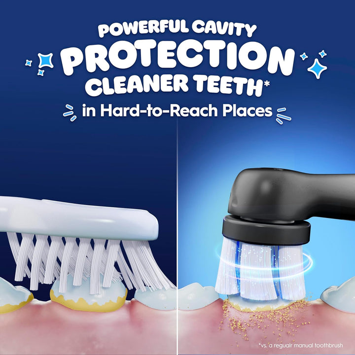 Io Kids Marvel Spiderman Electric Toothbrush Head for Age 6+, Gentle on Wobbly Teeth and Gums for Cleaner Teeth, Pack of 4