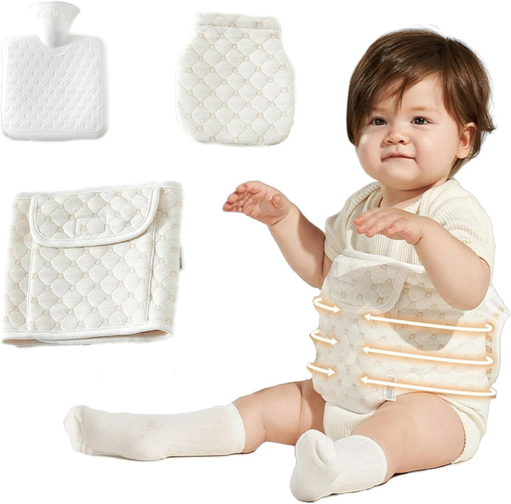 Colic Relief for Newborns and Infants Gas Relief Belly Wrap Baby Swaddling Belt with Soothing Warmth Baby Hot Water Bottle with Belt for Colic Pain Relief Tummy Wrap for Upset Stomach