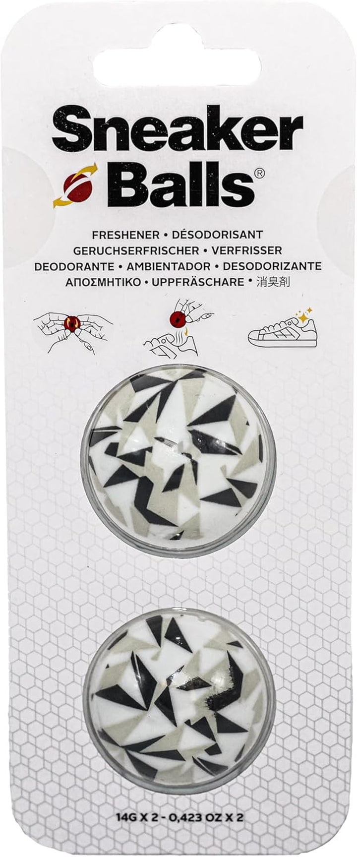 Sneaker Balls Shoe Deodorizer & Freshener Balls, Odor Eliminator for Shoes/Gym Bags/Lockers, Small 3.8Cm Diameter, Quick-Twist Action, Long-Lasting 90-Day Fresh Scent- Watermellon/Lemon