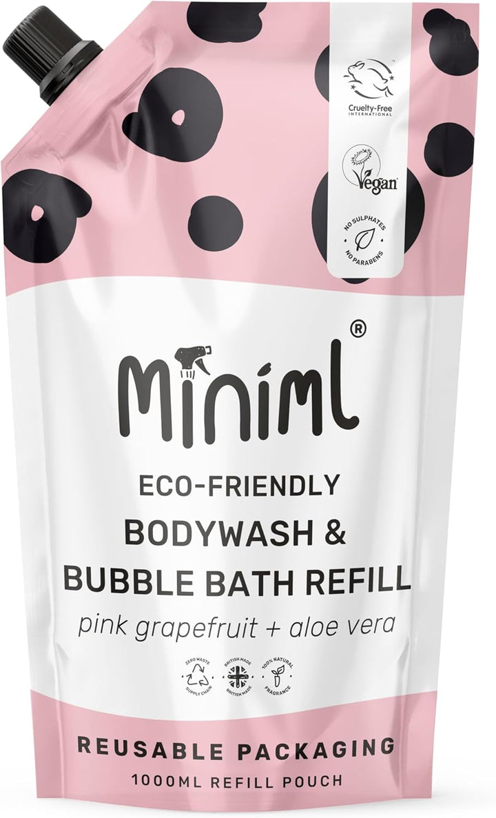 Natural English Lavender & Chamomile Body Wash & Bubble Bath - for All Skin Types - Hypoallergenic Dermatologically Tested - Sulphate & Paraben Free, Vegan & Cruelty Free - 500Ml Bottle