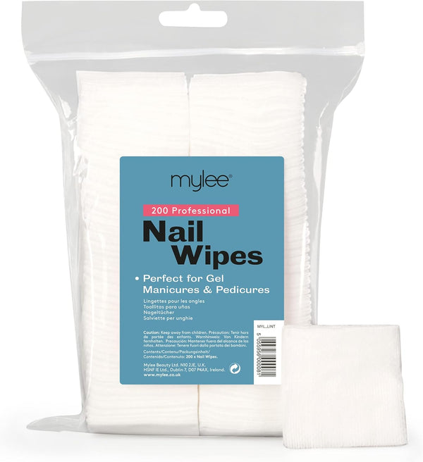 Pro Nail Wipes Professional Use Gel Removal Soft Pads for Manicure and Pedicure (Pack of 200)