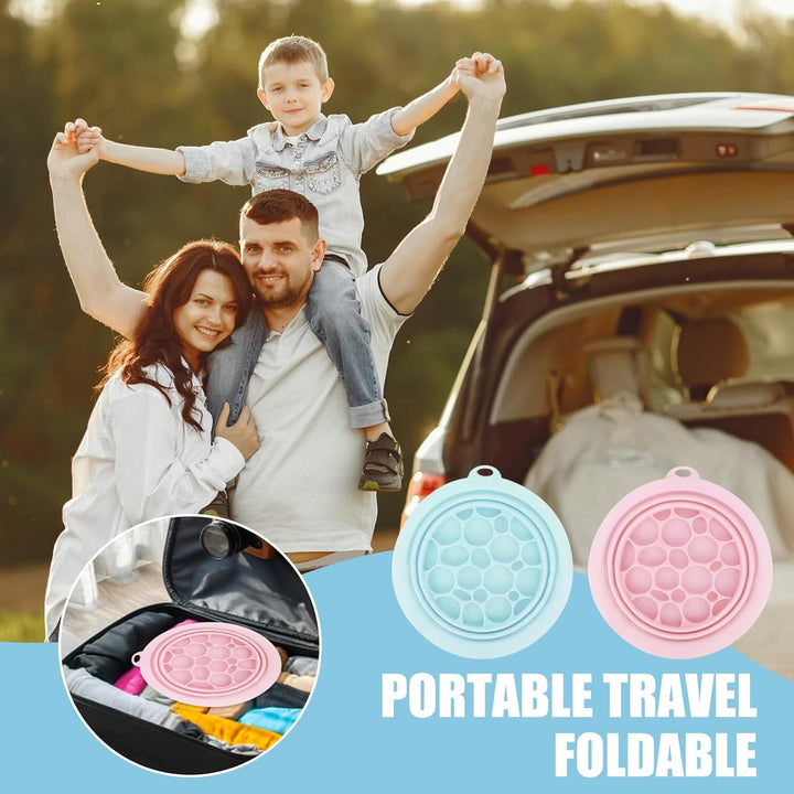 2PCS Face Ice Bowl, Ice Bowl for Face Bath, Foldable Portable Wash Basin with Built-In Icetray, Quick Cooling for Puffiness Relief, Soothe Skin, Bathroom Accessories, Facial Bowls for Home Travel Use