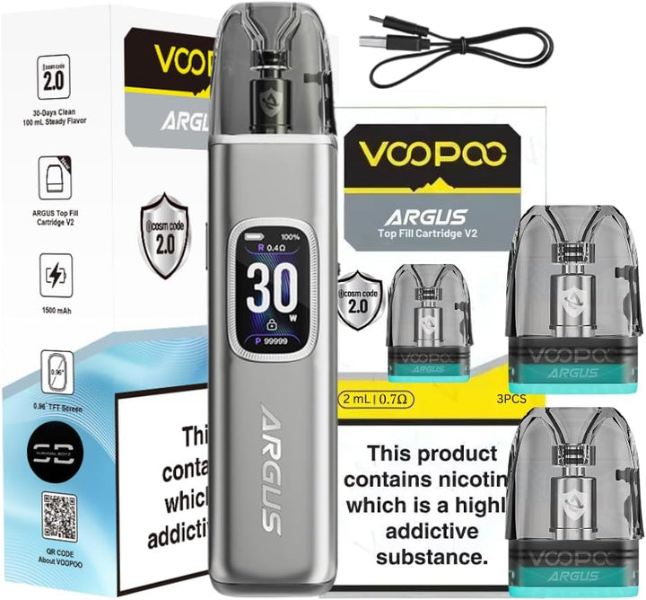 Voopoo Argus G3 Vape Kit (Diamond Pink) - 9 Colours to Choose from - 45 Min Fast Charge 30W /1500Mah, Compatible Will All Argus Pods - No Nicotine (Diamond Pink)