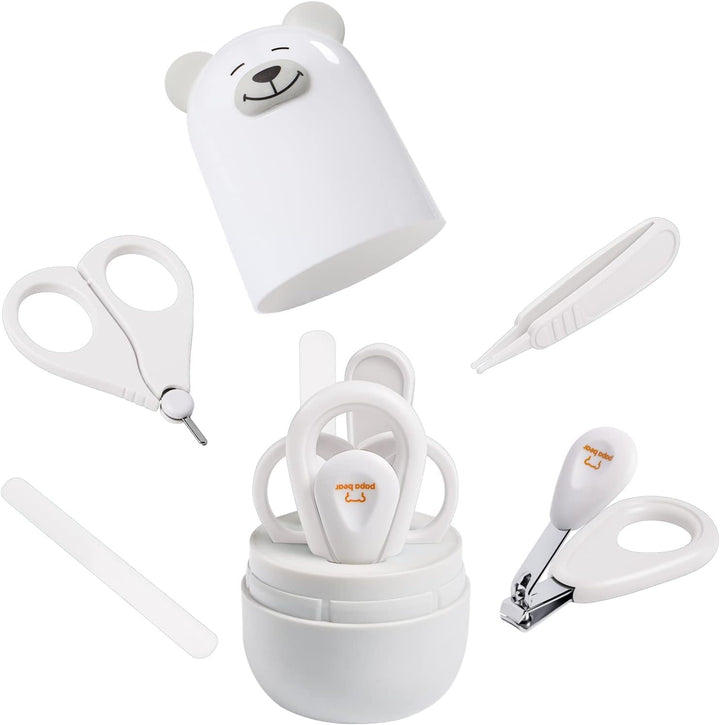 Baby Nail Clippers Set with Cute Case, Infant Fingernail and Toenail File Kit for Newborn Manicure and Pedicure, New Mom Grooming Gift