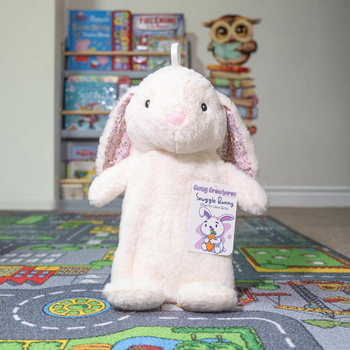 Kids Animal Hot Water Bottle (Rabbit) Cozy, Safe & Fun Bedtime Companion