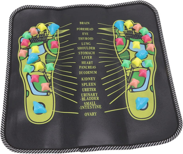 Foot Reflexology Mat Acupoint Mat to Promote Health and Relieve Pain, Suitable for All Family Members,Artificial Leather, PP (35 * 35Cm)