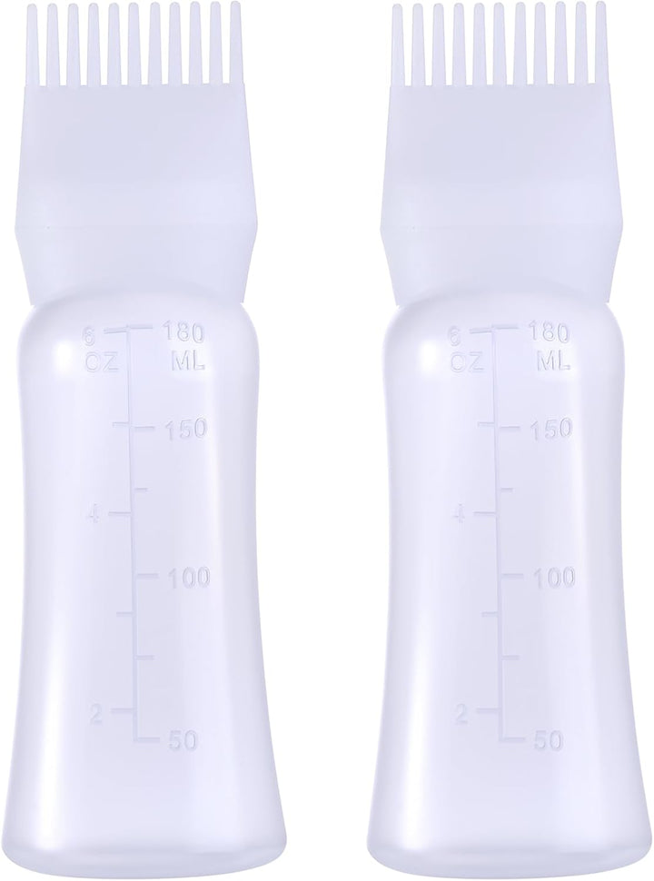 Root Comb Applicator Bottle 180Ml Hair Oil Applicator for Hair Dye, Hair Oiler Comb Bottle with Graduated Scale