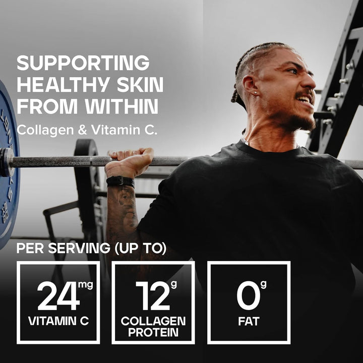 Collagen Powder with Peptides and Vitamin C | Hydrolysed Bovine Collagen | High-Protein Supplement for Use in Smoothies, Shakes & Recipes | Joint & Skin Routine | Unflavoured | Easy Mixing | 500G