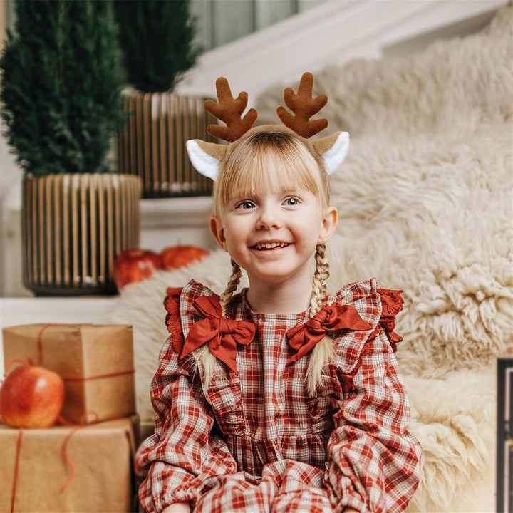 Animal Ears Headband - Reindeer Antlers for Christmas & Halloween, Dark Brown
