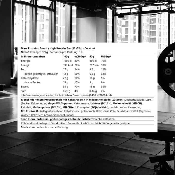 - Hi Protein Bars | 12 X 52G Pack, High Protein Energy Snack with Milk Chocolate and Coconut, 18G of Protein per Bar