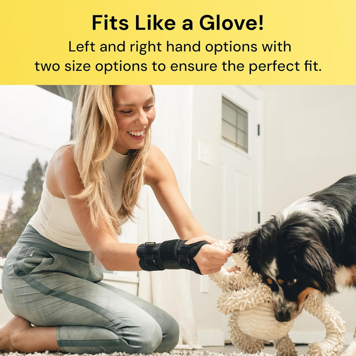 Wrist Support Brace with Metal Hand Splint for Carpal Tunnel Wrist Support, Left or Right Hand Support and Tendonitis Arthritis Pain Relief - for Men and Women (S/M, Right Hand)