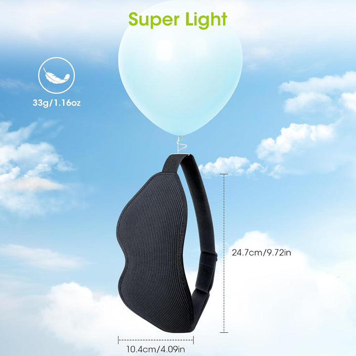 100% Blackout Sleep Mask for Women Men- Perfect Eye Sleeping Mask for Side Sleeper, Zero Eye Pressure, 3D Cutout Eyeball Movement Friendly, Ultra Soft & Comfortable Blindfold for Travel/Nap