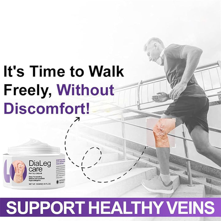 Dialeg Care Varicose Relief Veins Cream - Varicose Veins Treatment for Legs - V-Ein Cream Improve the Look of Legs - Natural Ourlyard C-Ream, Deep Penetrating, Hypo-Allergenic for All Skin