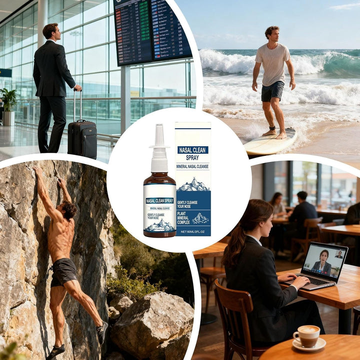 Nasal Cleanse Solution - Gentle Hydration Nose Cleaning, 60ML Congestion Relief Formula, Easy Use Moisturizing Care, Safe Breathing Comfort, Health Care for Men Adult Elderly Family Home Travel