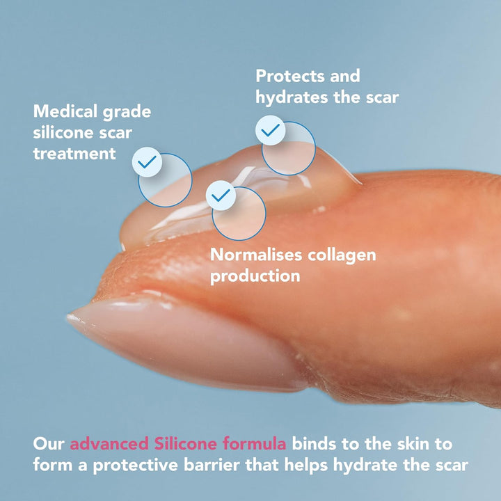 Scar Gel 15G | Silicone Scar Gel Formula | Helps Improve the Appearance of Old & New Raised Scars | Reduces Redness, Itching & Discomfort | Ideal for Surgical, C-Section, Burn & Acne Scars
