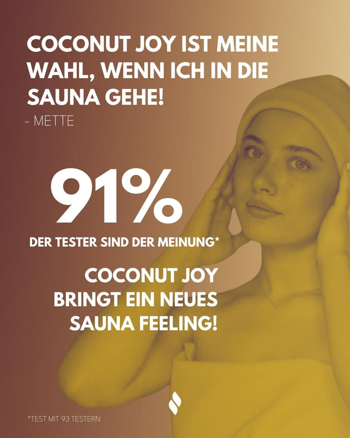 Frihed. Coconut Joy Sauna Infusion - Highly Concentrated Sauna Oil Coconut Vanilla - Exotic - Long-Lasting Fragrance - Glass Bottle - Made in Lüneburg