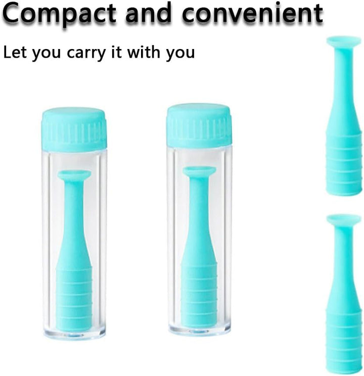 2 Pcs Silicone Contact Lens Inserter Contact Lenes Suction Holder Contact Lens Remover Tool with Storage Case for Family Travel