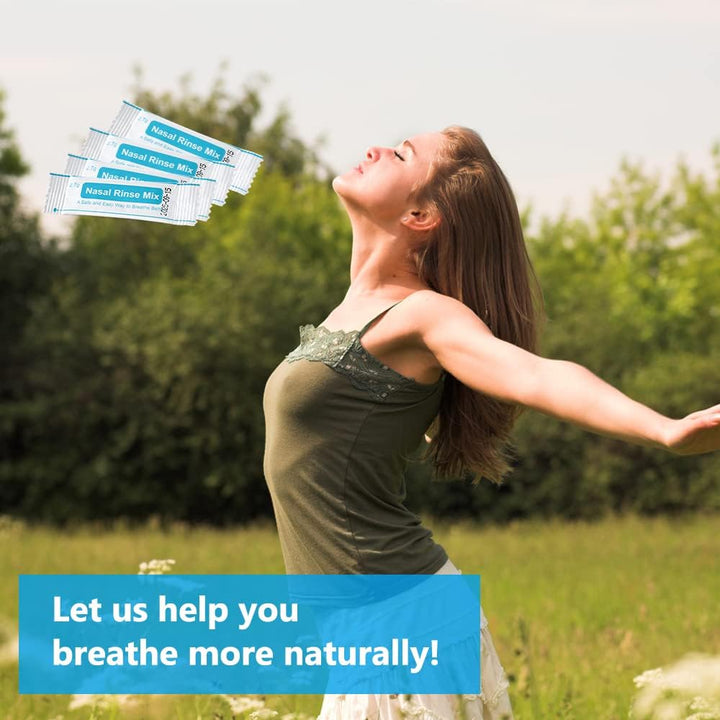 Nasal Rinse Salt, 120 Packs Nasal Irrigation Salt, Cleaning Mix Portable Sinus Rinse Salt, Natural Nasal Sinus Rinse Refill Packets Sinus Relief, Nose Wash Salt for Nasal Wash Irrigation