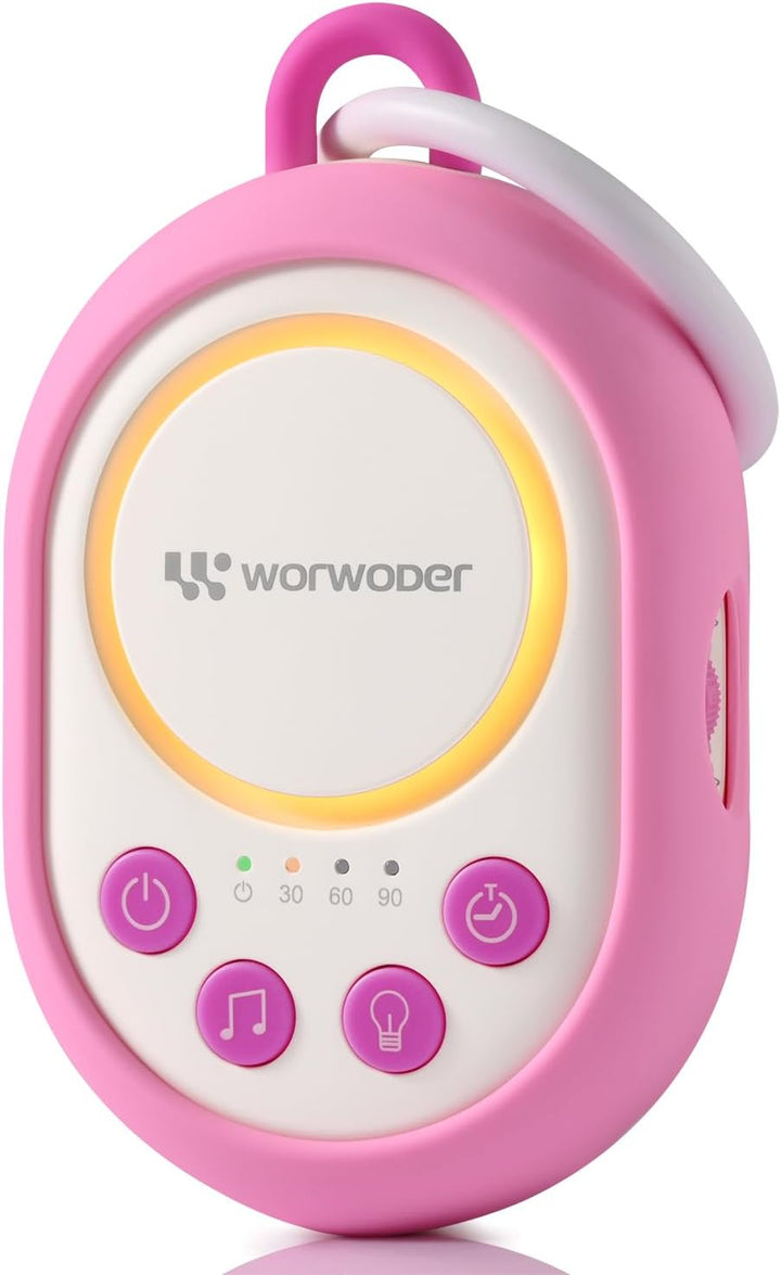 White Noise Machine Portable Sound Machine for Baby Adult Features Powerful Battery, 20 Soothing Sound, Noise Canceling for Sleeping, Sound Therapy for Office Home, Travel, Registry Gift