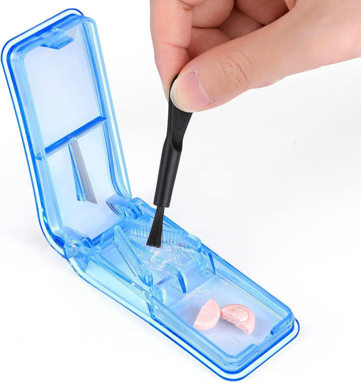 Pill Cutter, Pill Splitter with Blade for Small Pills Large Pills Cut in Half Quarter for Tablet Vitamin Medicine