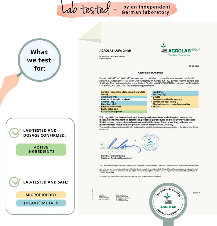 L-Arginine L-Citrulline Complex High Strength 4200 Mg | with Beetroot Extract | Natural Pre-Workout & Nitric Oxide Booster | Amino Acids from Fermentation | NO Additives, Vegan & Lab-Tested