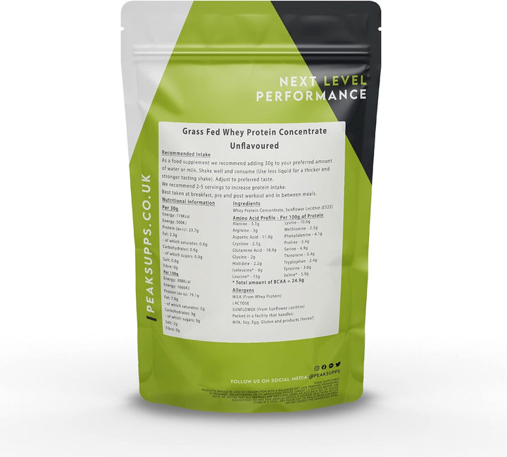 Whey Protein Powder Concentrate 80% - 3Kg Unflavoured - Grass Fed