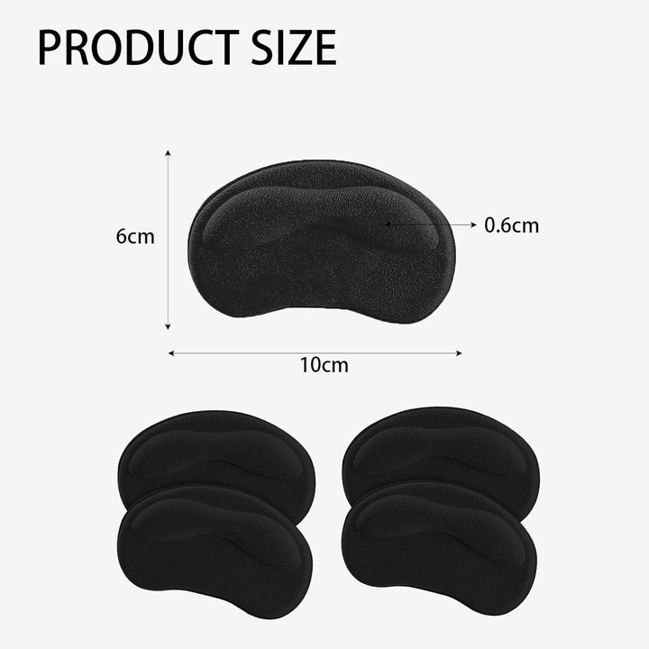 4 PCS Heel Cushion Pads,Heel Grips,Heel Grips for Ladies Shoes,For High Heels,Running Shoes Etc.Ensure That They Stay Safe in Various Activities Such as Dancing,Shopping Etc(Black)
