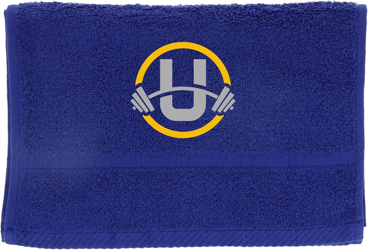 Gym Towel with Monogrammed Embroidery Initial Gift for Men & Women, Training Accessory Gift, Gym Towel Present for Weight Lifting Birthday, Retirement, Christmas - Black, J