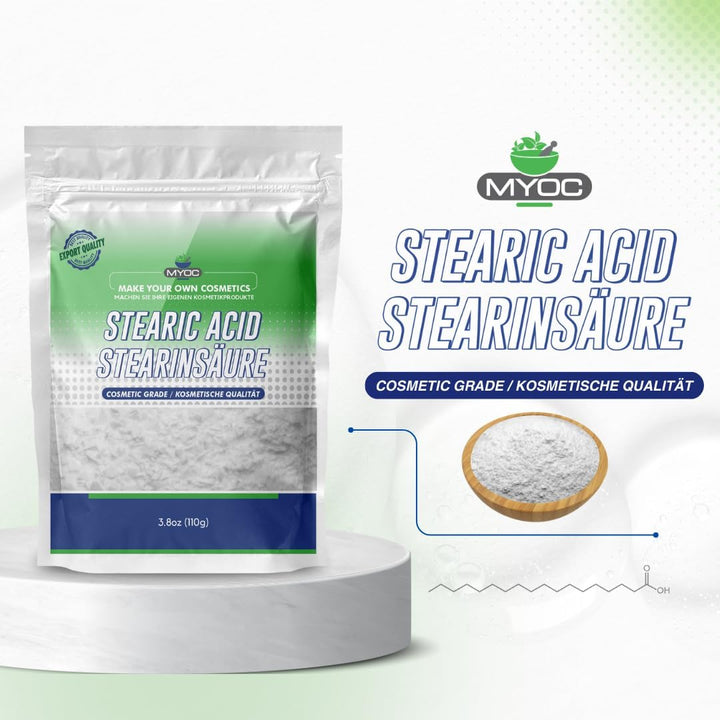 Stearic Acid – Cosmetic Grade – Essential Ingredient for Skincare, Soap Making, and DIY Formulations - 110 G / 3.8 Oz