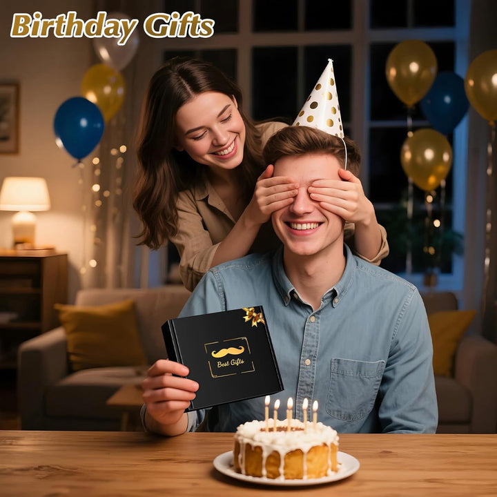 Stocking Fillers for Men, Christmas Gifts for Men Him, Birthday Gifts for Mens Dad Husband Boyfriend,  Beard Brush Grooming Kit with Brush Comb Scissors, Grandad Daddy Step Dad Xmas Presents