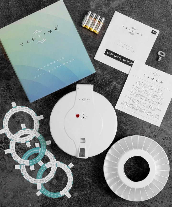 Automatic Pill Dispenser, 6 Alarms per Day. Solid Lockable Lid. Essential Medication Aid for the Elderly, Alzheimers & Dementia Patients