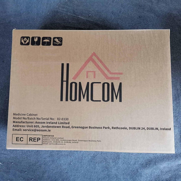 4 Tier Stainless Steel Wall Mounted Medicine Cabinet Glass Lockable Door Storage Shelves Houseware Bathroom Furniture 60Hx30Wx12D(Cm) W/2 Keys