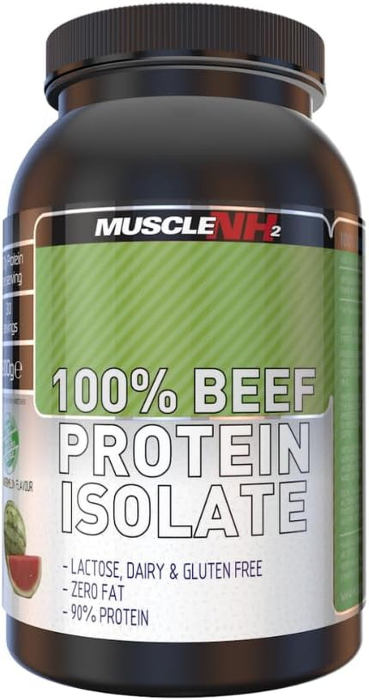 Muscle Nh2 Beef Protein Isolate Powder, Watermelon Flavour 900G, High Protein 90%, Collagen Protein, Clear Protein for Muscle Building, Fat Free, Dairy Free