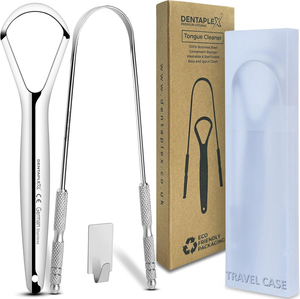 Tongue Scraper Metal Stainless Steel Tongue Scrapers for Adults Restore Fresh Breath Improve Taste and Oral Health with Our Tongue Cleaners Suitable for Men & Women Personal Hygiene - Tongue Scraper 2