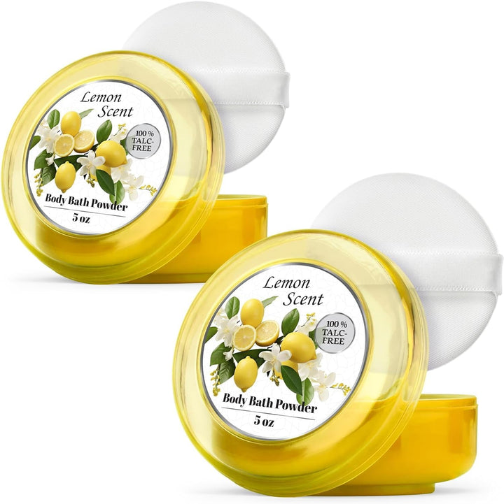 1 Pack Body Powder for Women with Puff, 100% Talc-Free, Elegant Rose Petals Scented Dust, after Bath for Soft Skin, Extra Large,(5Oz)