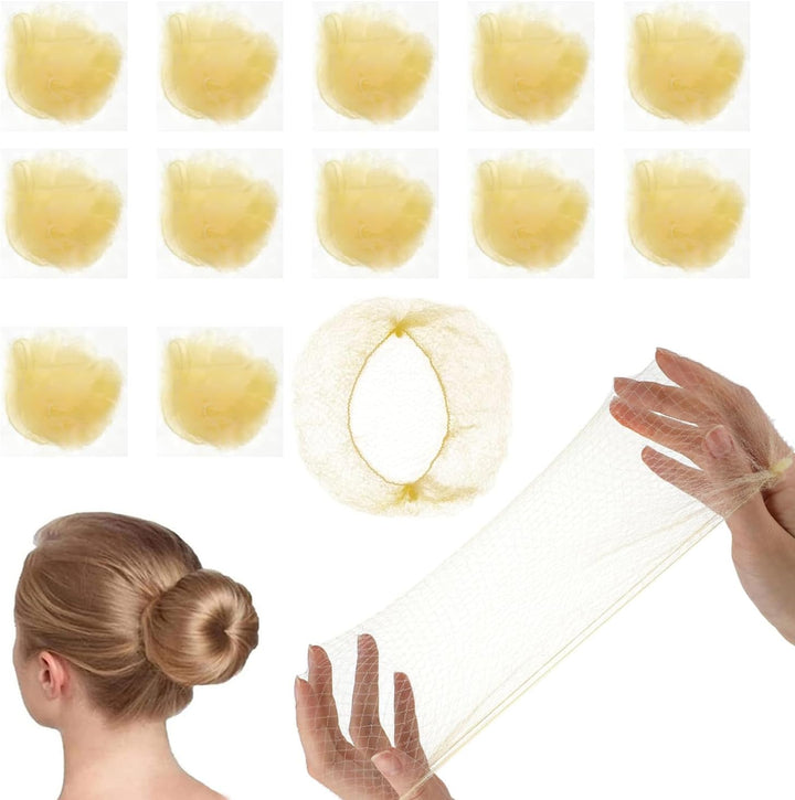 Bun Nets,20Pcs Invisible Hair Nets Hair Nets for Buns Bun Nets Golden Ballet Hair Net Ballet Bun Kit Bun Hair Net Hair Net for Ballet Bun Kids(Gold)