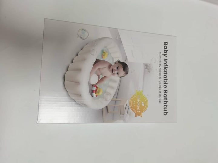 Inflatable Baby Bath, Portable Foldable Travel Bath Tub, Collapsible Non-Slip Infant Bath Tubs Baby Essentials for Newborn Mini Air Swimming Pool Bathtubs for Toddler Boys and Girls 0-12 Months